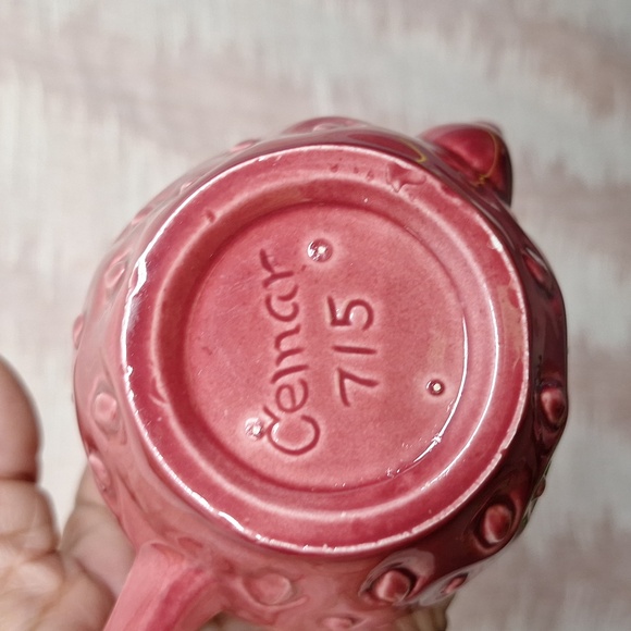 5 piece vintage strawberry design tea/coffee pitcher with sugar and creamer dish - Picture 10 of 15